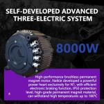 Natkie 8000W Electric Motorcycle with Removable Battery