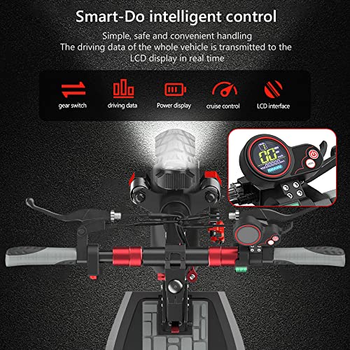 Electric Scooter with Seat, 500W Off Road Electric Scooter for Adults 10" Tire E Scooter 28MPH Adult Kick Scooter, 30 Miles Long Range Motor Scooter Electric with Dual Suspension System