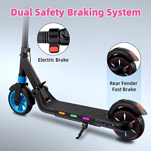 Kid's Electric Scooter with Rainbow Lights & Bluetooth Speaker