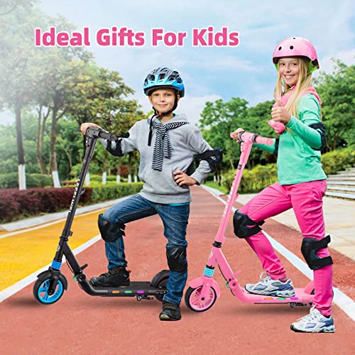 Kid's Electric Scooter with Rainbow Lights & Bluetooth Speaker