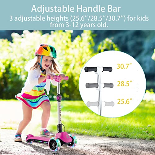 3-Wheel Electric Scooter for Kids, LED Flashing Deck