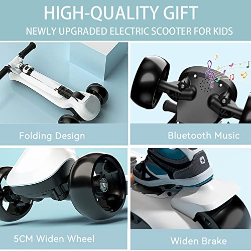 3-Wheel Electric Scooter for Kids, LED Flashing Deck