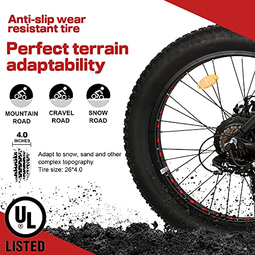 Powerful ECOTRIC Rocket Mountain E-Bike with Fat Tires