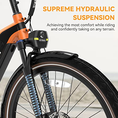 Heybike Cityrun Electric Cruiser Bike - Orange