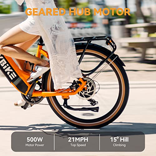 Heybike Cityrun Electric Cruiser Bike - Orange