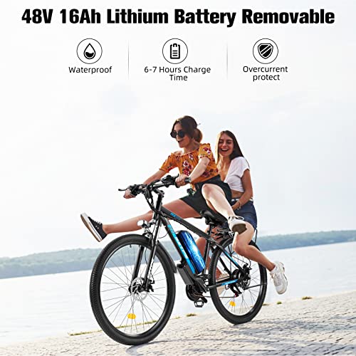 Sztps 750W Electric Mountain Bike for Adults