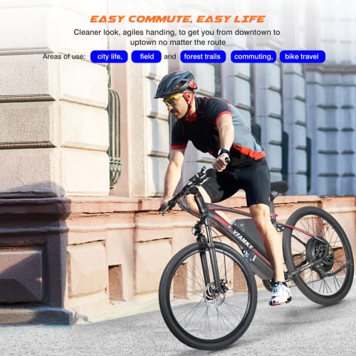 Vfamky 1000W Electric Mountain Bike with Suspension