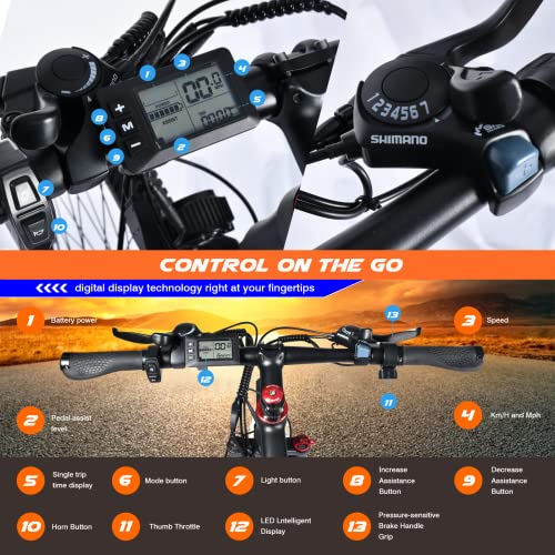 Vfamky 1000W Electric Mountain Bike with Suspension
