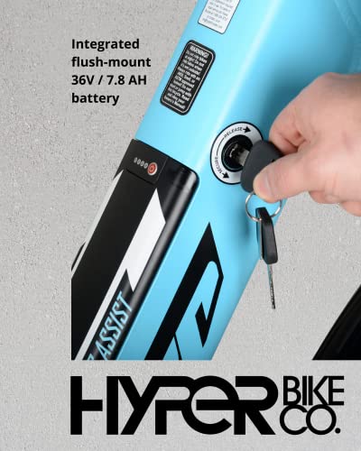 Blue Hyper E-Ride Electric Bike, 36V, 700C