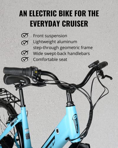 Blue Hyper E-Ride Electric Bike, 36V, 700C