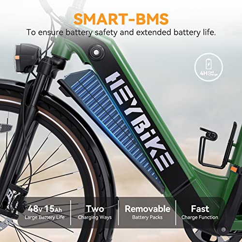 Heybike Cityrun Electric Bike in Green