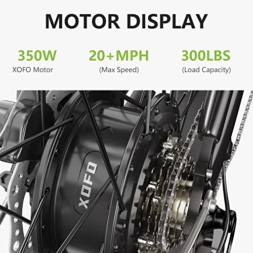 Asomtom Adult E-Bike, 3.0" Tires, 350W, 40 Miles