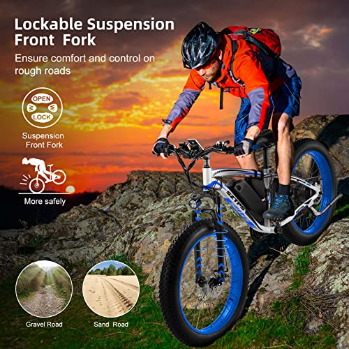 Fat Tire Electric Bike, 30 MPH, Shimano