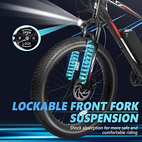 PEXMOR 500W Fat Tire Electric Mountain Bike