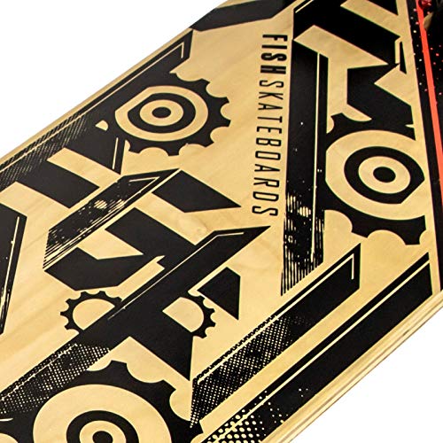 41-Inch Fish Longboard Skateboard, Complete Cruiser