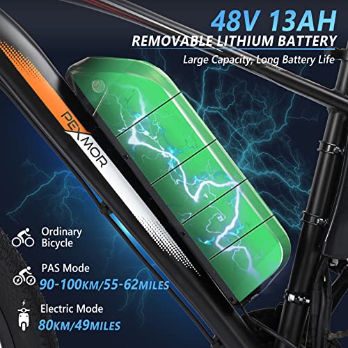 PEXMOR 27.5" 500W Electric Mountain Bike for Adults