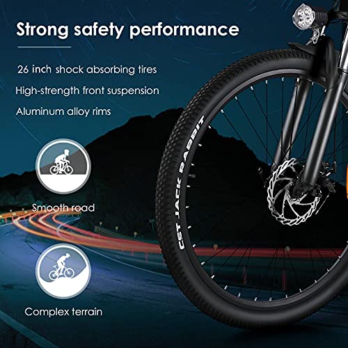 Geleisen 26" Foldable Electric Mountain Bike, 350W