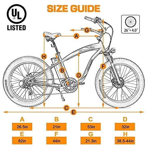 ECOTRIC Hammer 26" Fat Tire Electric Bike