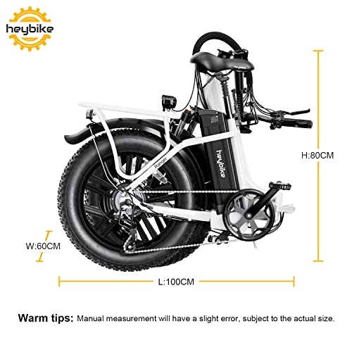 Heybike Ranger White Foldable Electric Bike with Fat Tires