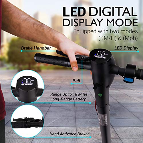 Hurtle 300W Foldable Electric Commuter Scooter with 8.5" Tires