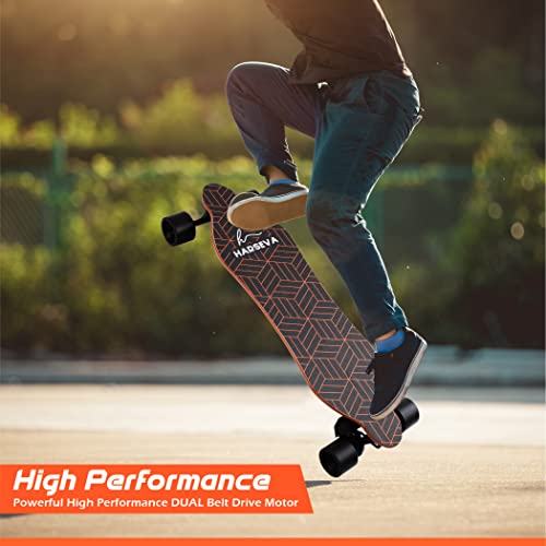 HARSEVA Motorized Electric Skateboard with LED Remote