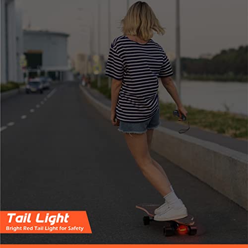 HARSEVA Motorized Electric Skateboard with LED Remote