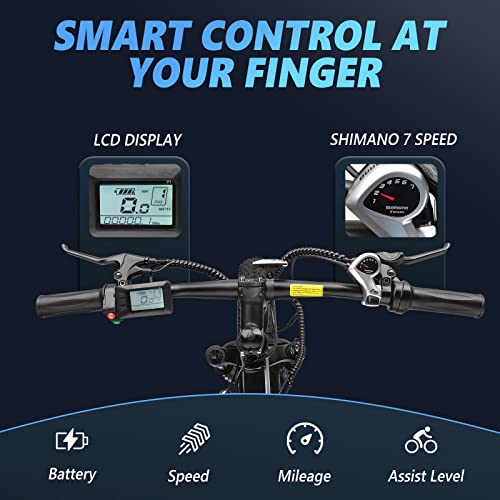 PEXMOR 500W Fat Tire Electric Mountain Bike