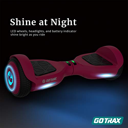 Gotrax Edge Hoverboard: LED Wheels & Headlight