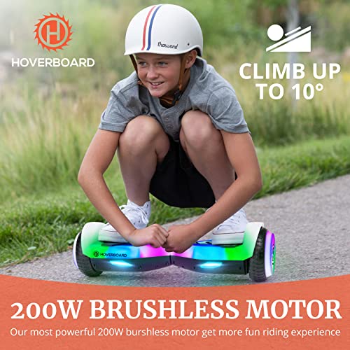 Pulse Hoverboard for Kids Ages 6-12, 6.5"Self-Balancing Scooter with Music Speaker & 6 Colorful Lights Modes, Electric Hover Board for Adults Kids Gift, UL2272 Certified
