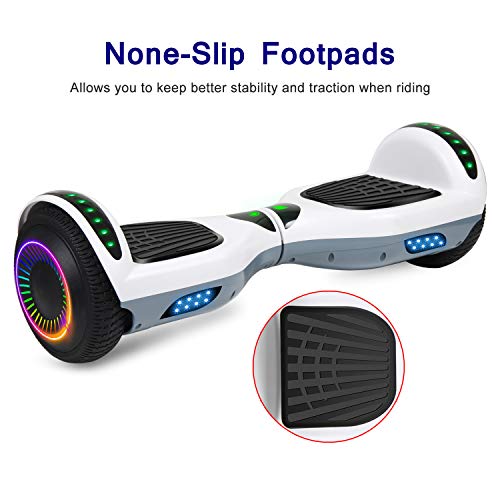 Felimoda LED Hoverboard with Speaker, 6.5" for Kids