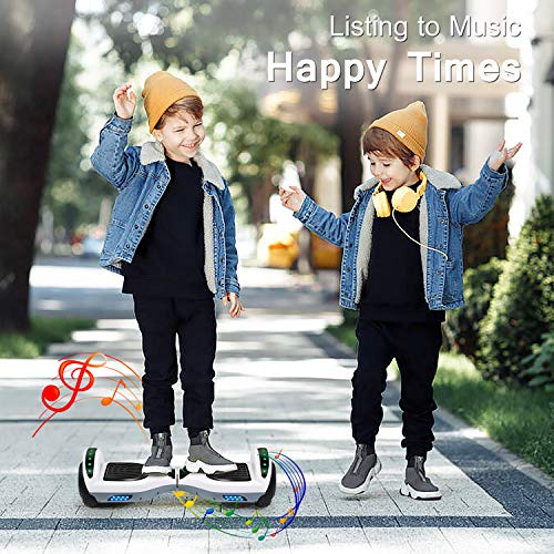 Felimoda LED Hoverboard with Speaker, 6.5" for Kids