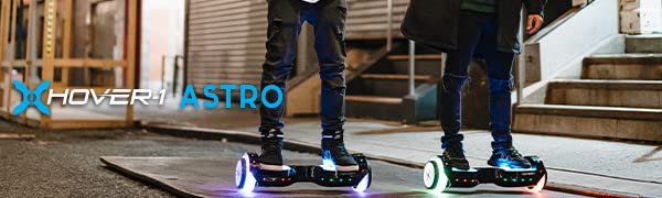 Hover-1 Astro Electric Hoverboard | 7MPH Top Speed, 9 Mile Range, 5HR Run-Time, Built-In Bluetooth Speaker, Rider Modes: Beginner to Expert, Certified & Tested, Black