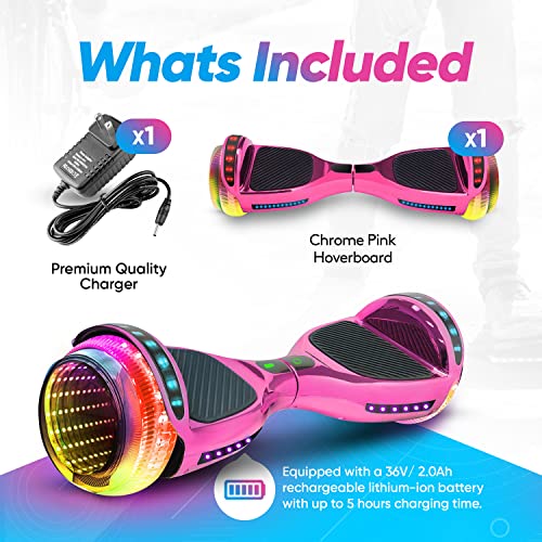 Pink Pro Kids' Self-Balancing Hoverboard