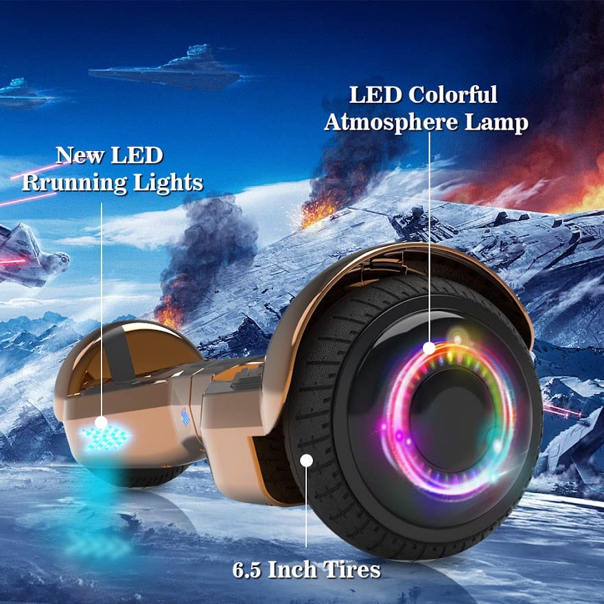 Chrome Starship Hoverboard with Bluetooth Speaker
