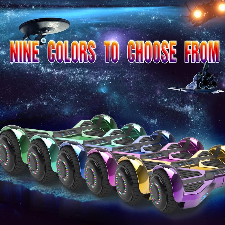 Chrome Starship Hoverboard with Bluetooth Speaker