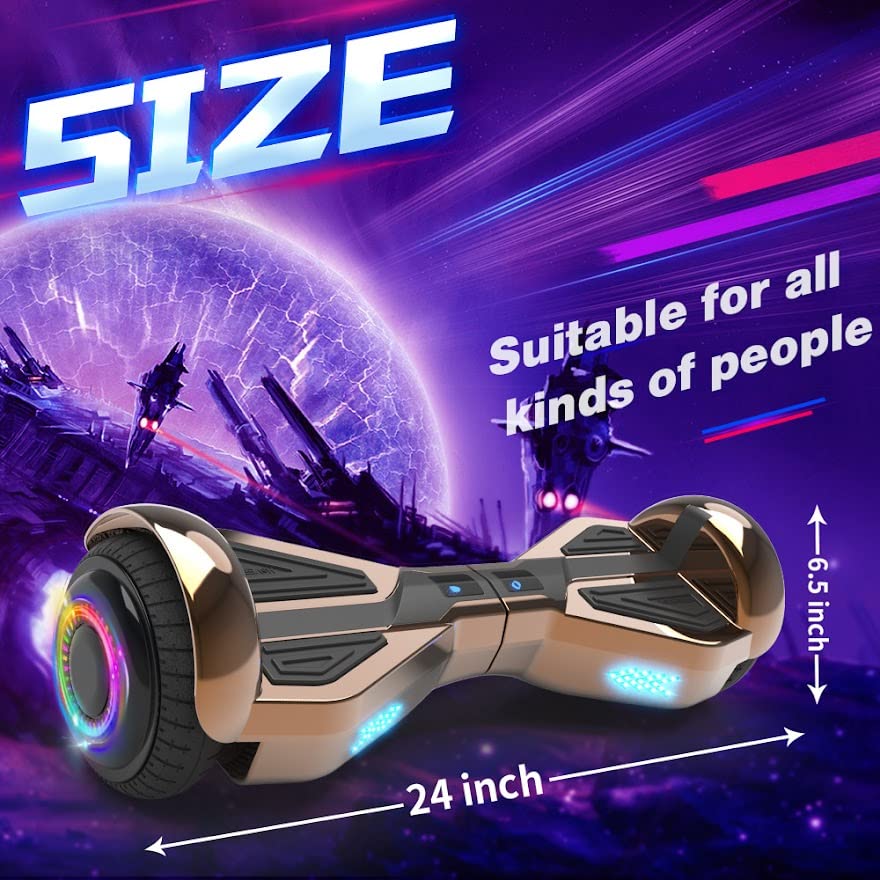 Chrome Starship Hoverboard with Bluetooth Speaker