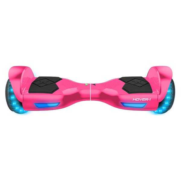 Hover-1 i-200 Electric Hoverboard | 7MPH Top Speed, 6 Mile Range, 6HR Full-Charge, Built-In Bluetooth Speaker, Rider Modes: Beginner to Expert, Pink