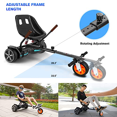 Flytraks K2 Hoverboard Go Kart with Rear Shock Absorption