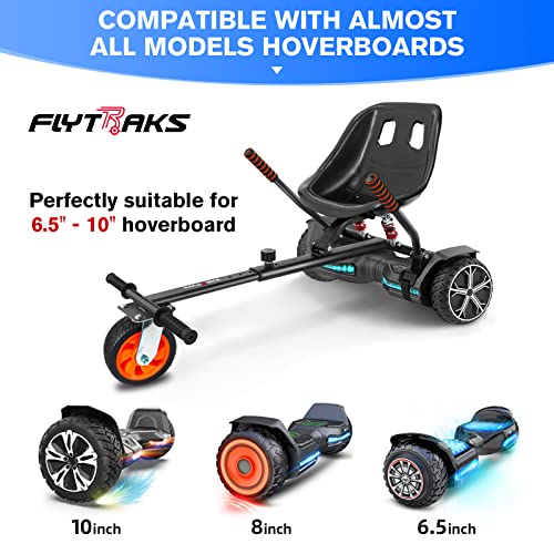 Flytraks K2 Hoverboard Go Kart with Rear Shock Absorption