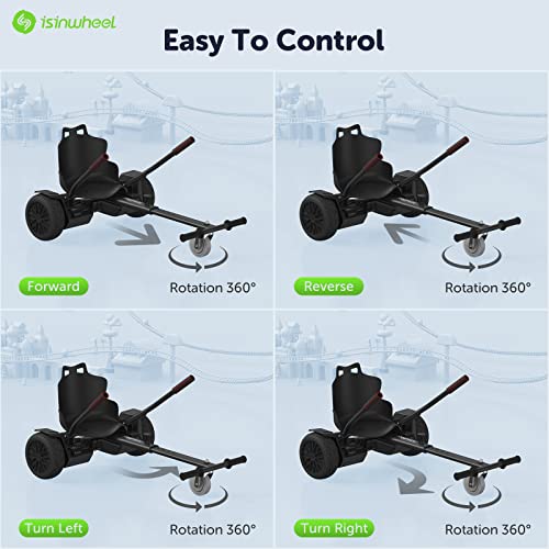 isinwheel K3 Hoverboard Seat Attachment - Hoverboard Go-Kart