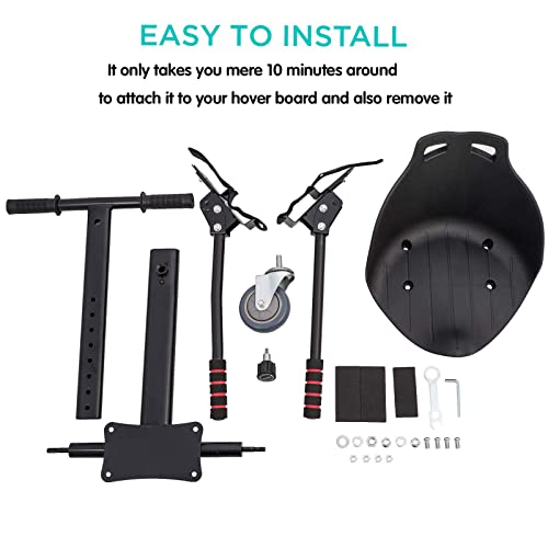Hoverboard Go-Kart Seat Attachment - Black