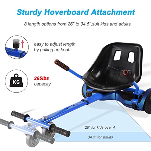 Hoverboard Go Kart Attachment with Comfortable Seat