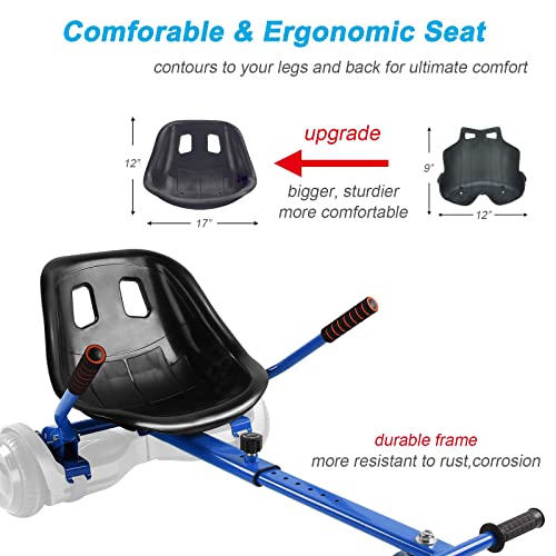 Hoverboard Go Kart Attachment with Comfortable Seat