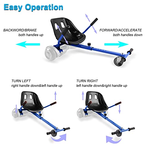 Hoverboard Go Kart Attachment with Comfortable Seat