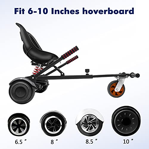 Hoverboard Go Kart Seat Attachment with Shock Absorption