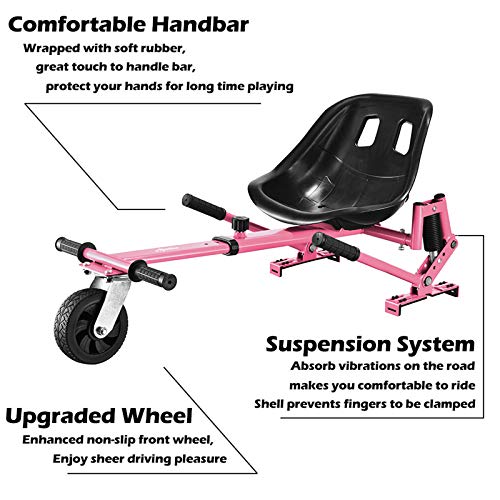 Pink Hoverboard Go Kart Attachment 