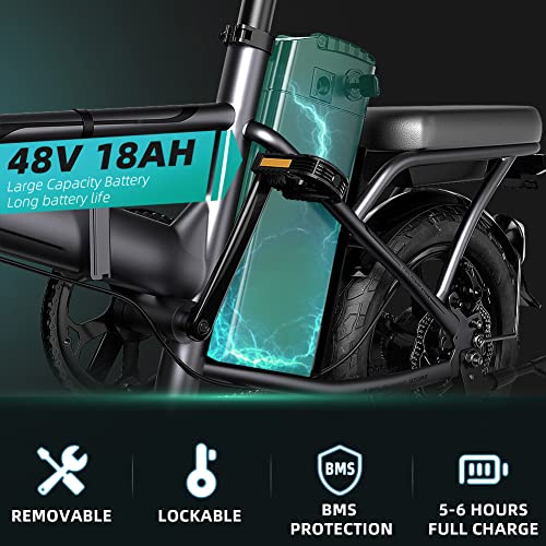 EUY Zhengbu 14" Folding E-bike with 500W Motor & Suspension