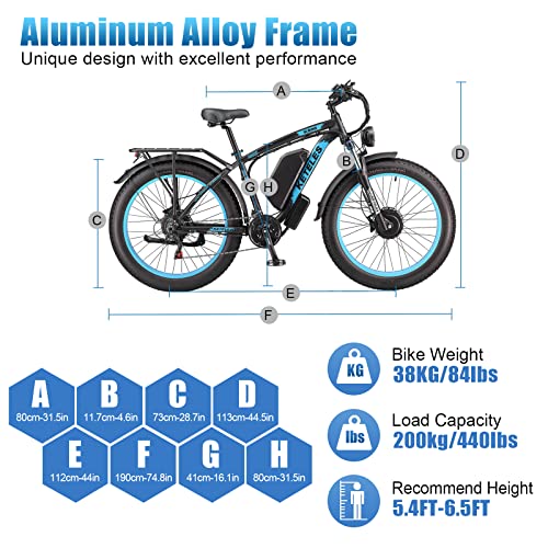 Dual Motor Electric Mountain Bike for Adults