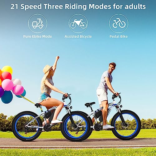 Fat Tire Electric Bike, 30 MPH, Shimano