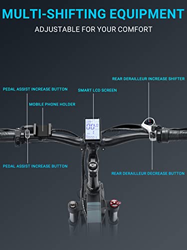 Ridstar Folding Full Suspension Electric Bike with Fat Tire